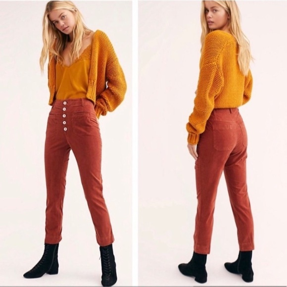 Free People If You Love Something Skinny Cords Size 10 - Picture 10 of 10